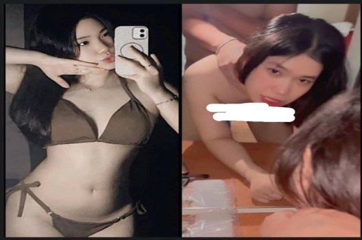 Minh Vy sướng doggy bên gương